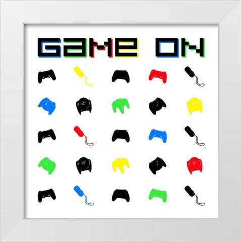 Game On Controls White Modern Wood Framed Art Print by Villa, Mlli