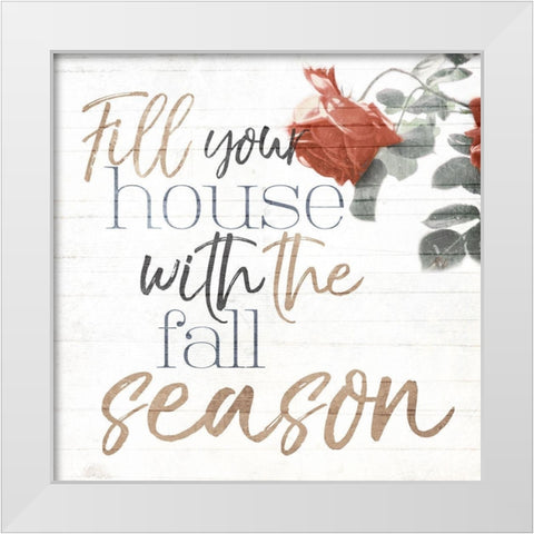 Fill With Fall White Modern Wood Framed Art Print by Villa, Mlli