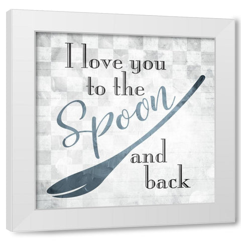 Spoon And Back White Modern Wood Framed Art Print by Villa, Mlli