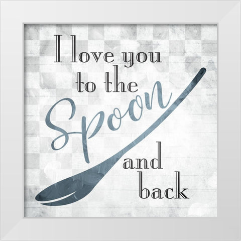 Spoon And Back White Modern Wood Framed Art Print by Villa, Mlli