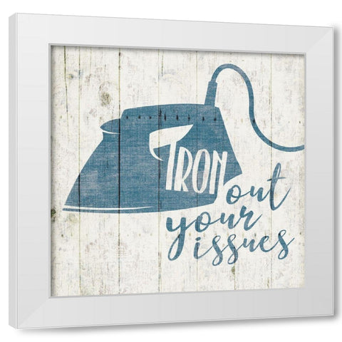 Iron Out White Modern Wood Framed Art Print by Villa, Mlli