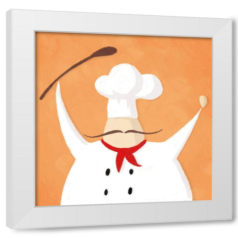 Spoon Chef White Modern Wood Framed Art Print by Villa, Mlli