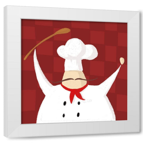 Spoon Chef Traditional White Modern Wood Framed Art Print by Villa, Mlli