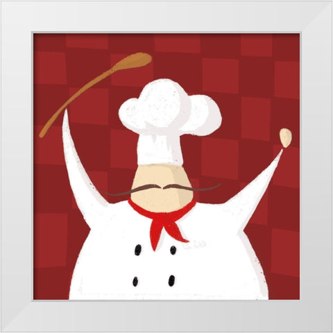 Spoon Chef Traditional White Modern Wood Framed Art Print by Villa, Mlli