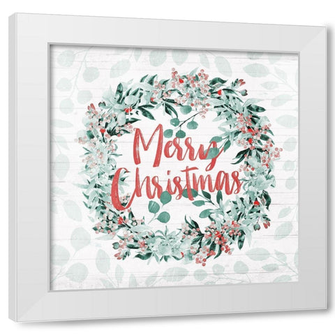Merry White Wash White Modern Wood Framed Art Print by Villa, Mlli