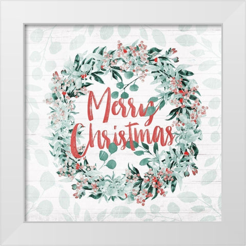 Merry White Wash White Modern Wood Framed Art Print by Villa, Mlli