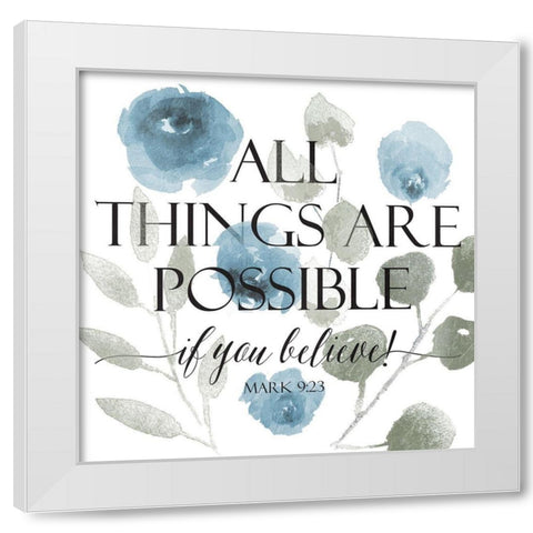 All Things White Modern Wood Framed Art Print by Villa, Mlli