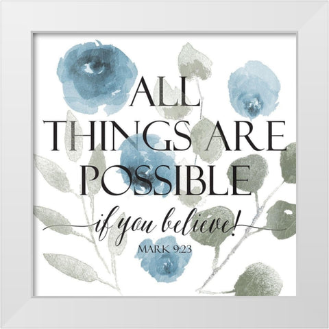 All Things White Modern Wood Framed Art Print by Villa, Mlli