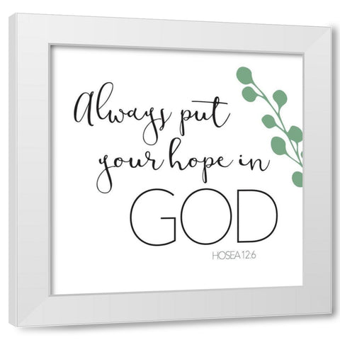 Always Put Green White Modern Wood Framed Art Print by Villa, Milli