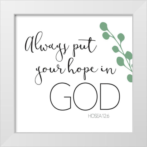 Always Put Green White Modern Wood Framed Art Print by Villa, Milli