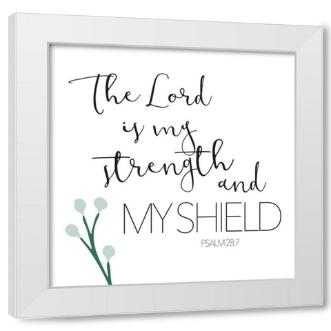 The Lord Green White Modern Wood Framed Art Print by Villa, Milli
