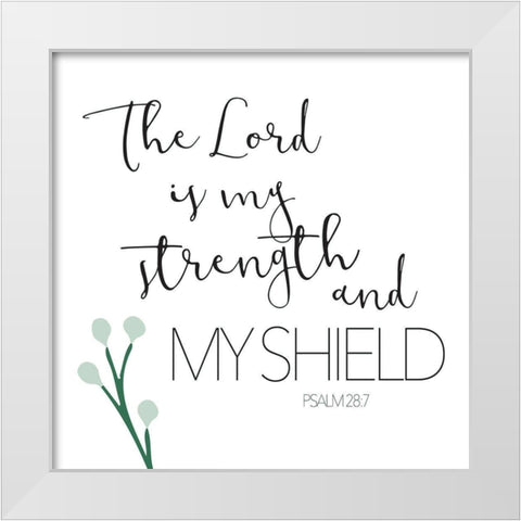 The Lord Green White Modern Wood Framed Art Print by Villa, Milli