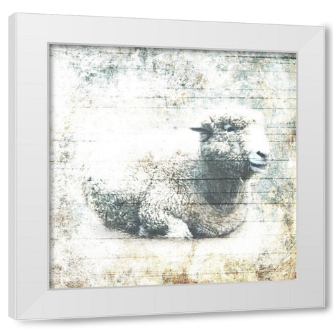 Resting Time White Modern Wood Framed Art Print by Villa, Mlli