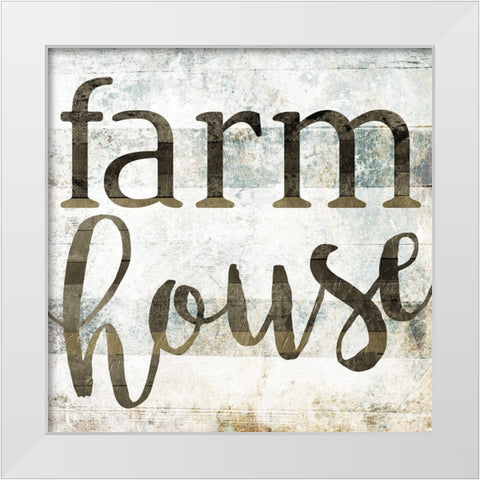 Farm House White Modern Wood Framed Art Print by Villa, Mlli