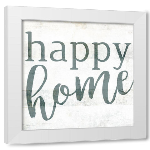 Happy Home Simpler White Modern Wood Framed Art Print by Villa, Mlli