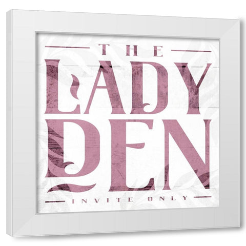 Lady Den Clean White Modern Wood Framed Art Print by Villa, Mlli