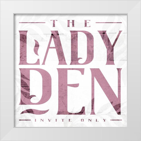 Lady Den Clean White Modern Wood Framed Art Print by Villa, Mlli