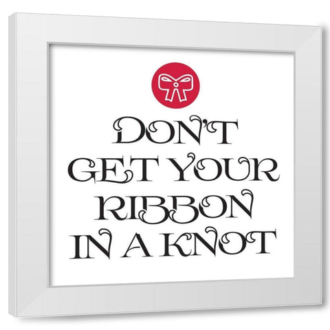 Ribbon White Modern Wood Framed Art Print by Villa, Milli