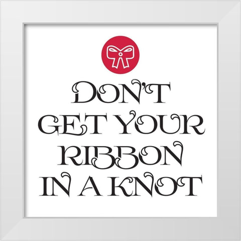 Ribbon White Modern Wood Framed Art Print by Villa, Milli