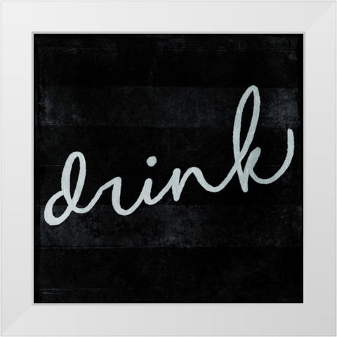 ReDrink White Modern Wood Framed Art Print by Villa, Milli