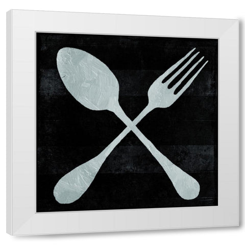 ReEating Utensils White Modern Wood Framed Art Print by Villa, Milli