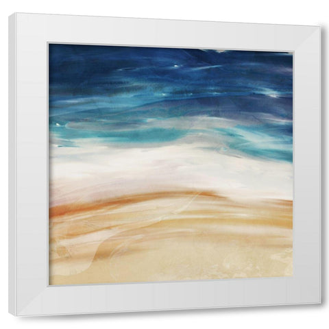Sea Flows White Modern Wood Framed Art Print by Villa, Milli