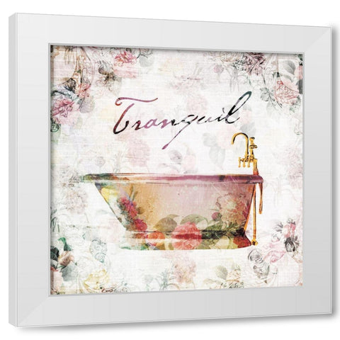 Vintage Tranquil White Modern Wood Framed Art Print by Villa, Milli