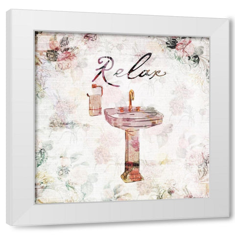 Vintage Relax White Modern Wood Framed Art Print by Villa, Milli