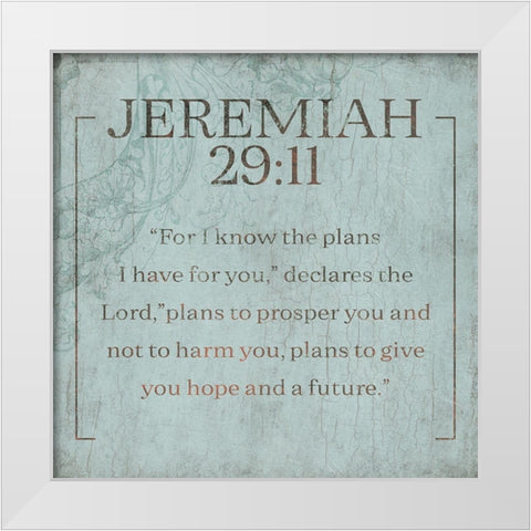 Jeremiah Murky Sea White Modern Wood Framed Art Print by Villa, Milli