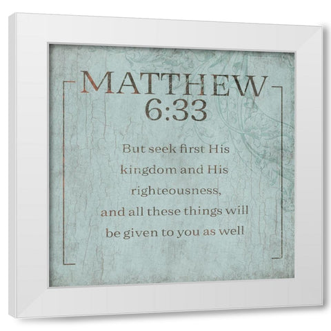 Matthew Murky Sea White Modern Wood Framed Art Print by Villa, Milli