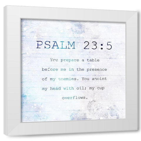 Psalm 235 Night Farm White Modern Wood Framed Art Print by Villa, Milli