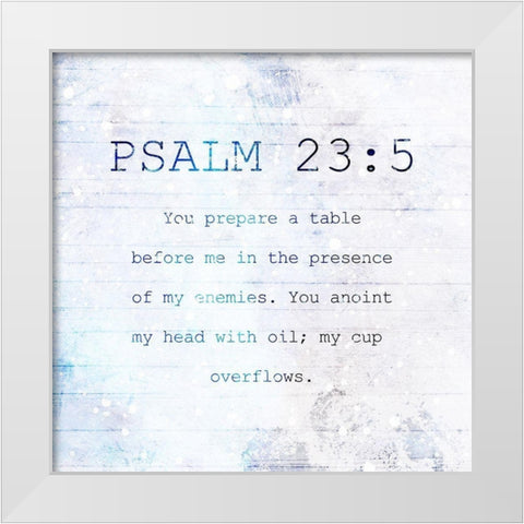 Psalm 235 Night Farm White Modern Wood Framed Art Print by Villa, Milli