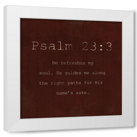 Psalm 233 Fall Farm White Modern Wood Framed Art Print by Villa, Milli