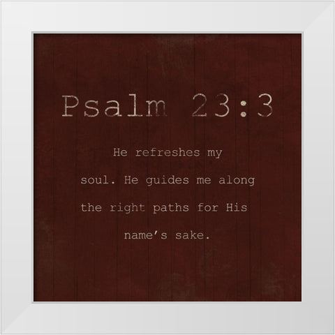 Psalm 233 Fall Farm White Modern Wood Framed Art Print by Villa, Milli