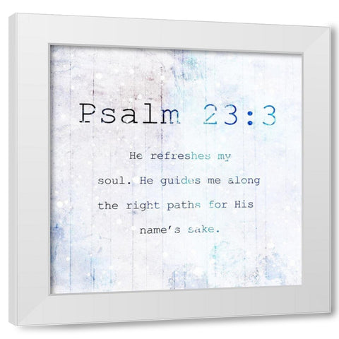 Psalm 233 Night Farm White Modern Wood Framed Art Print by Villa, Milli