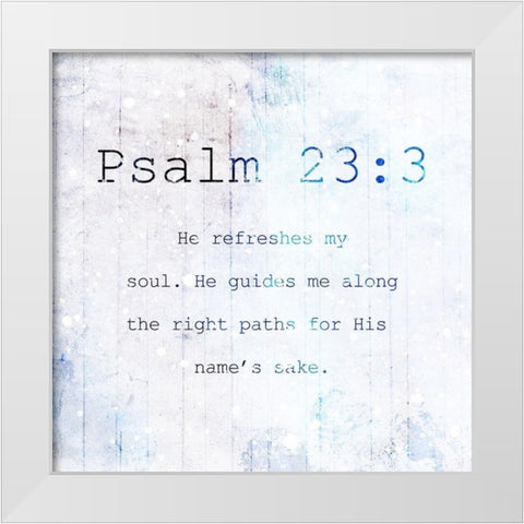 Psalm 233 Night Farm White Modern Wood Framed Art Print by Villa, Milli