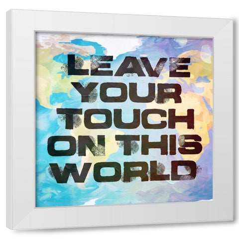 Leave Your Touch White Modern Wood Framed Art Print by Villa, Milli