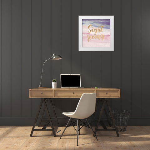 Sightseeing White Modern Wood Framed Art Print by Villa, Milli