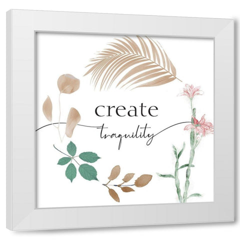 Create Tranquility White Modern Wood Framed Art Print by Villa, Milli