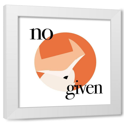 No Fox White Modern Wood Framed Art Print by Villa, Milli