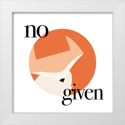 No Fox White Modern Wood Framed Art Print by Villa, Milli