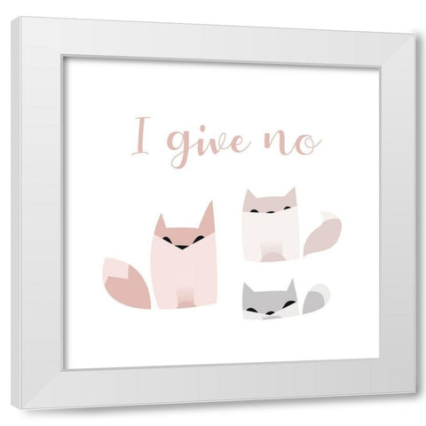 I Give No Fox White Modern Wood Framed Art Print by Villa, Milli