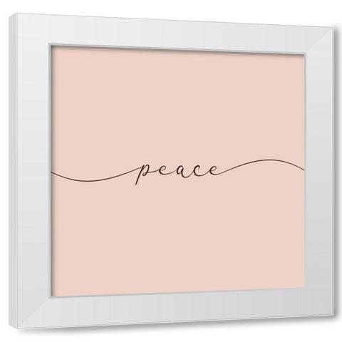 Peace White Modern Wood Framed Art Print by Villa, Milli
