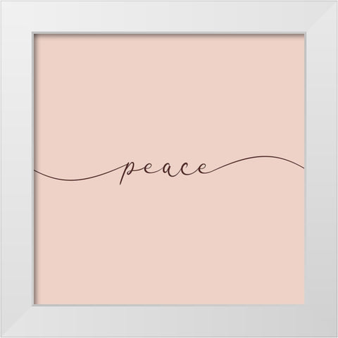 Peace White Modern Wood Framed Art Print by Villa, Milli