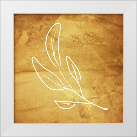 Simple ReGold Flower White Modern Wood Framed Art Print by Villa, Milli