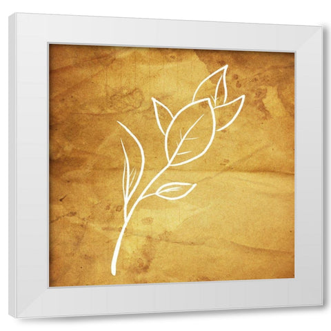 Simple ReGold Flower 2 White Modern Wood Framed Art Print by Villa, Milli