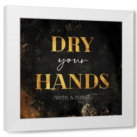 Dry Your Hands White Modern Wood Framed Art Print by Villa, Milli