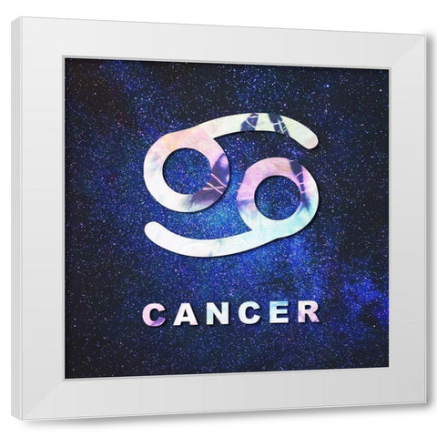 Cancer Space White Modern Wood Framed Art Print by Villa, Milli