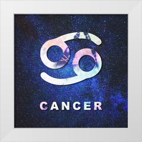 Cancer Space White Modern Wood Framed Art Print by Villa, Milli