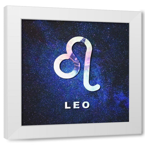 Leo Space White Modern Wood Framed Art Print by Villa, Milli